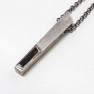 Talisman Necklace in Gray Sterling Silver with Verdelite